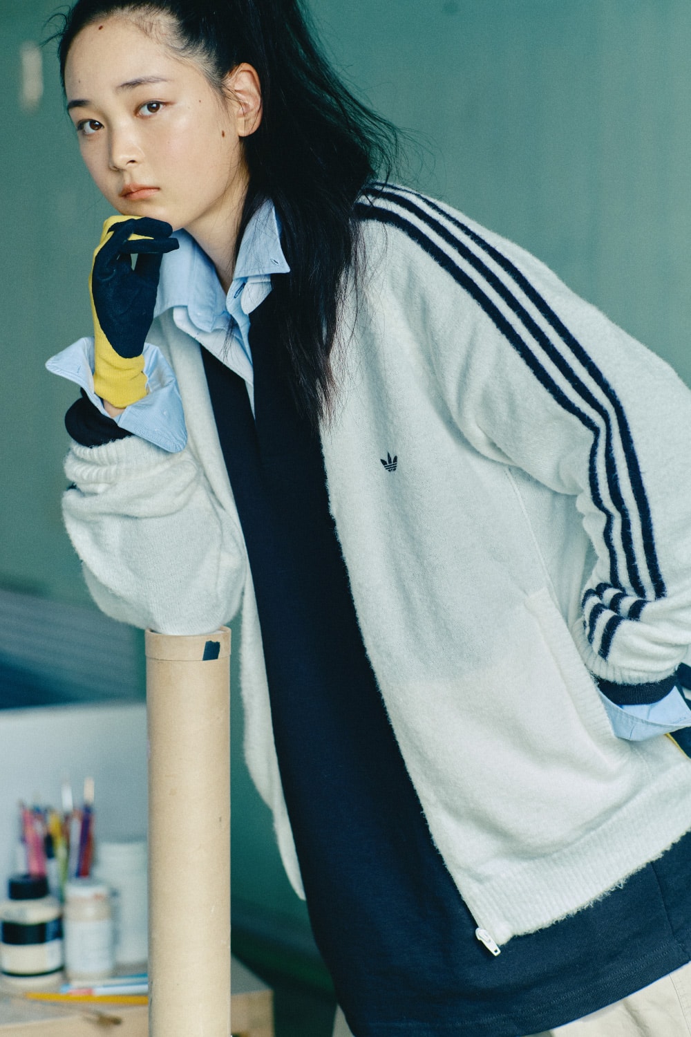 アディダス MOHAIR TRACKTOP コーディネート