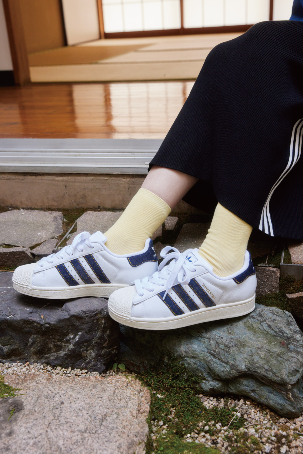 ADIDAS DENIM PACK 山口もあさん着用 コーディネート