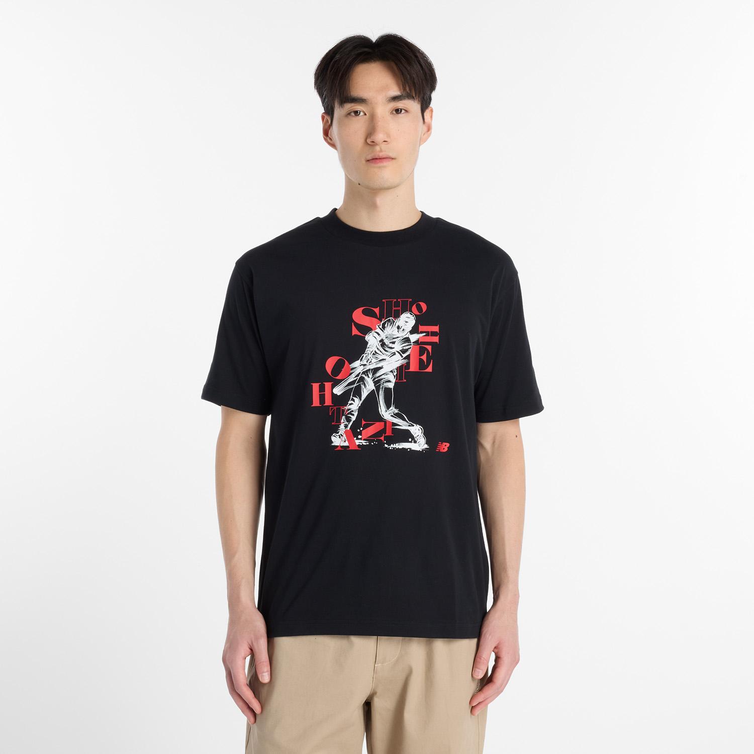 ニューバランス M O.HグラフィックT2 ショートスリーブ MT615574BK BK