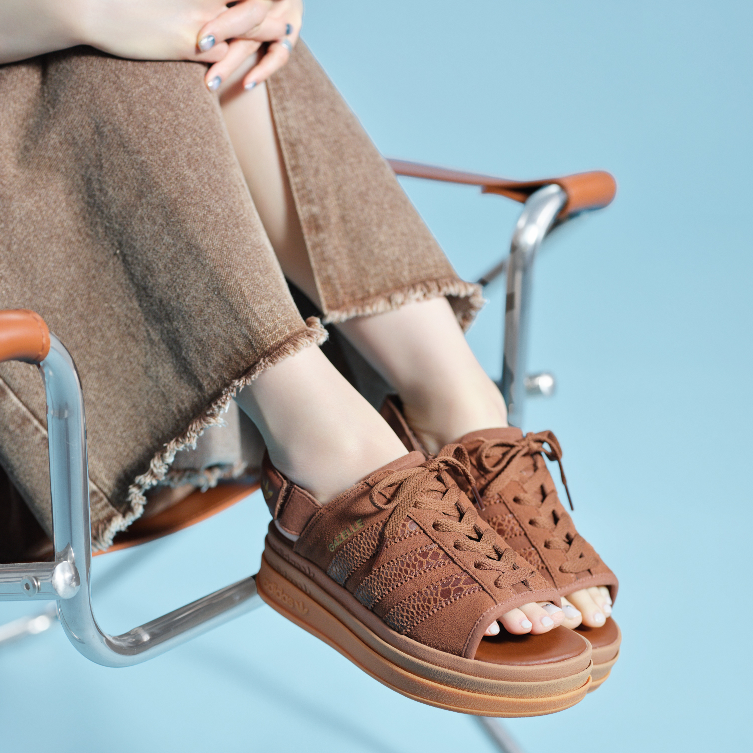 アディダス GAZELLE BOLD SANDAL W ガゼル ボールド サンダル W IH6633 PREL/PREL/GOLD
