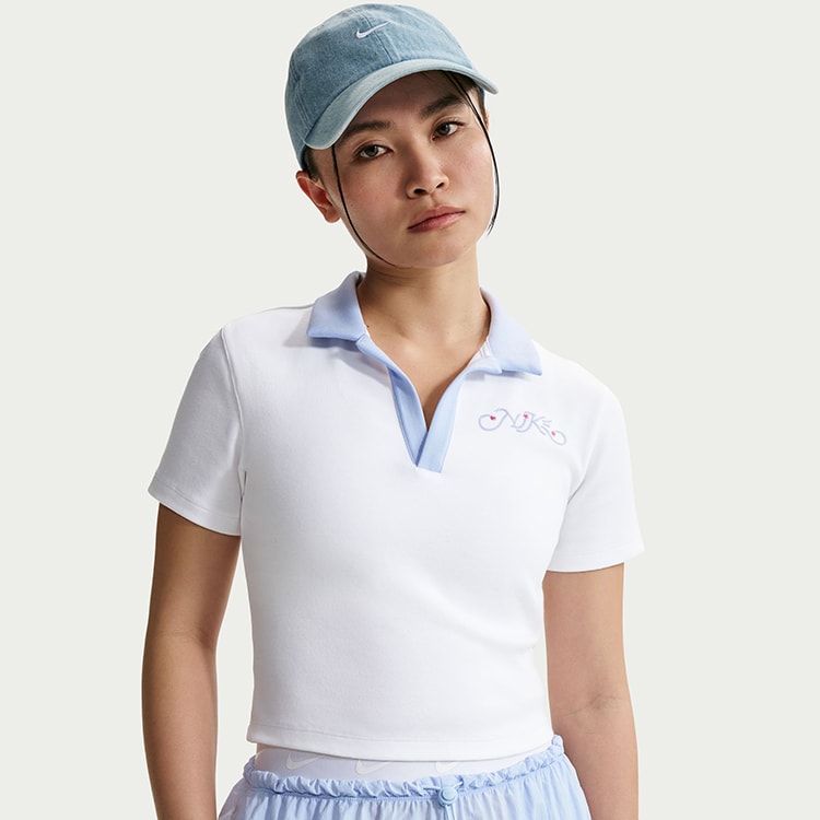 レディース 【NIKE】 ナイキ W SS POLO CRP TOP ショートスリーブ IR7565 100WHITE