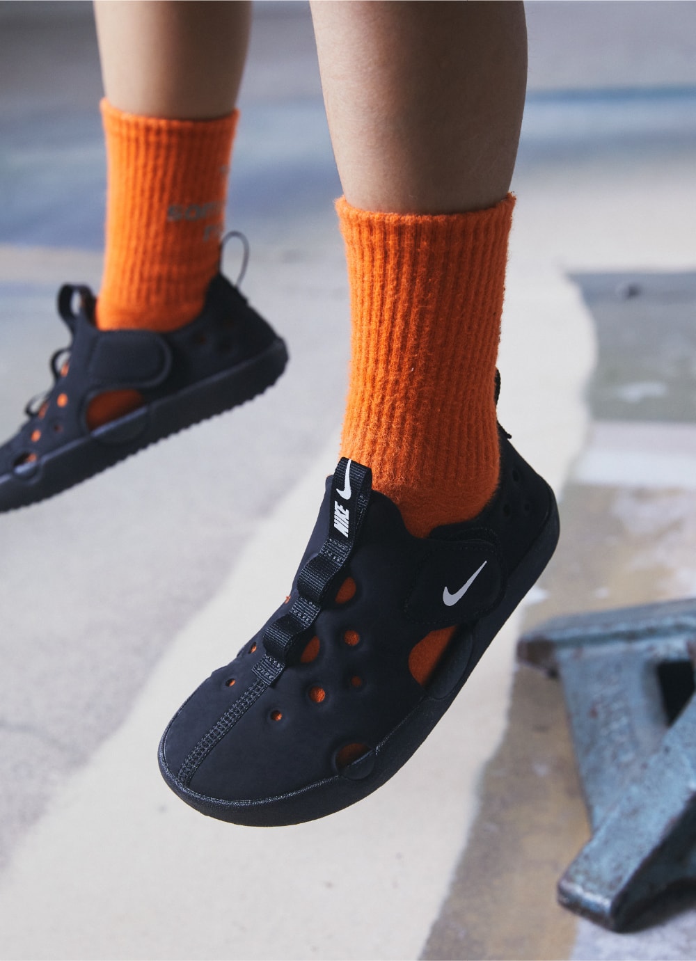 キッズ 【NIKE】 ナイキ 17-22 SUNRAY PROTECT 4 (PS) サンレイ プロテクト 4 PS KHF6277 001BLK/WHT コーディネート