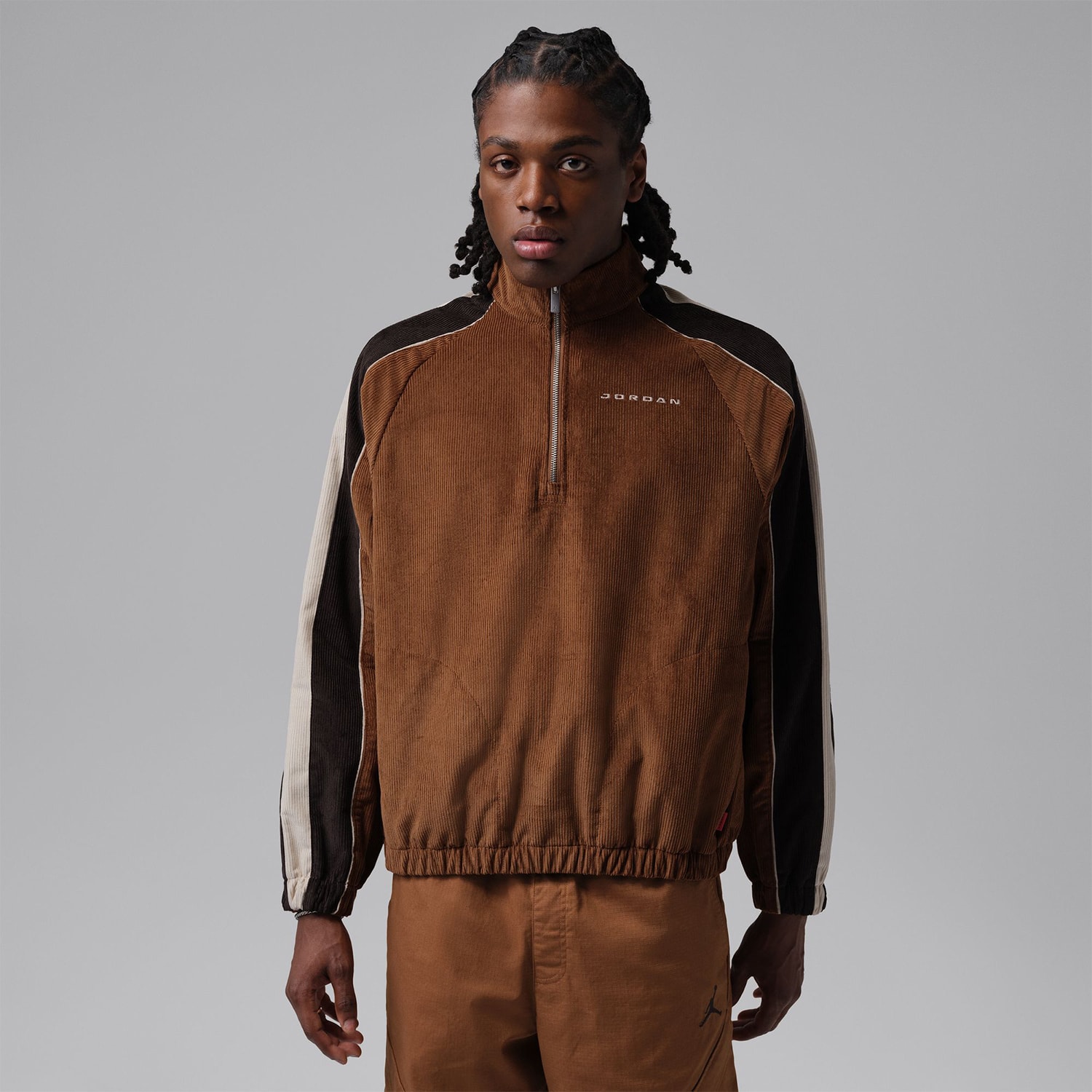 【JORDAN BRAND】 JORDAN BRAND M J FLT CORD HALF ZIP アウター IM9879 281LTBTTN/PRLWH