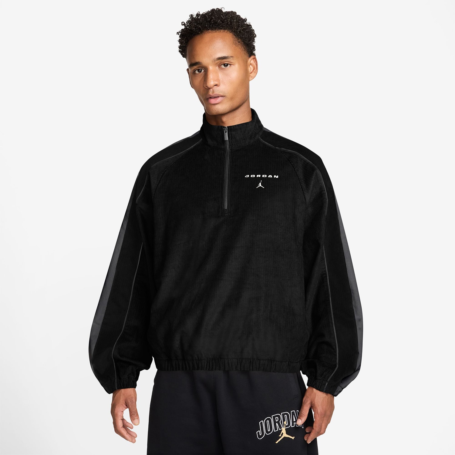 【JORDAN BRAND】 JORDAN BRAND M J FLT CORD HALF ZIP アウター IM9879 010BLACK/WHITE