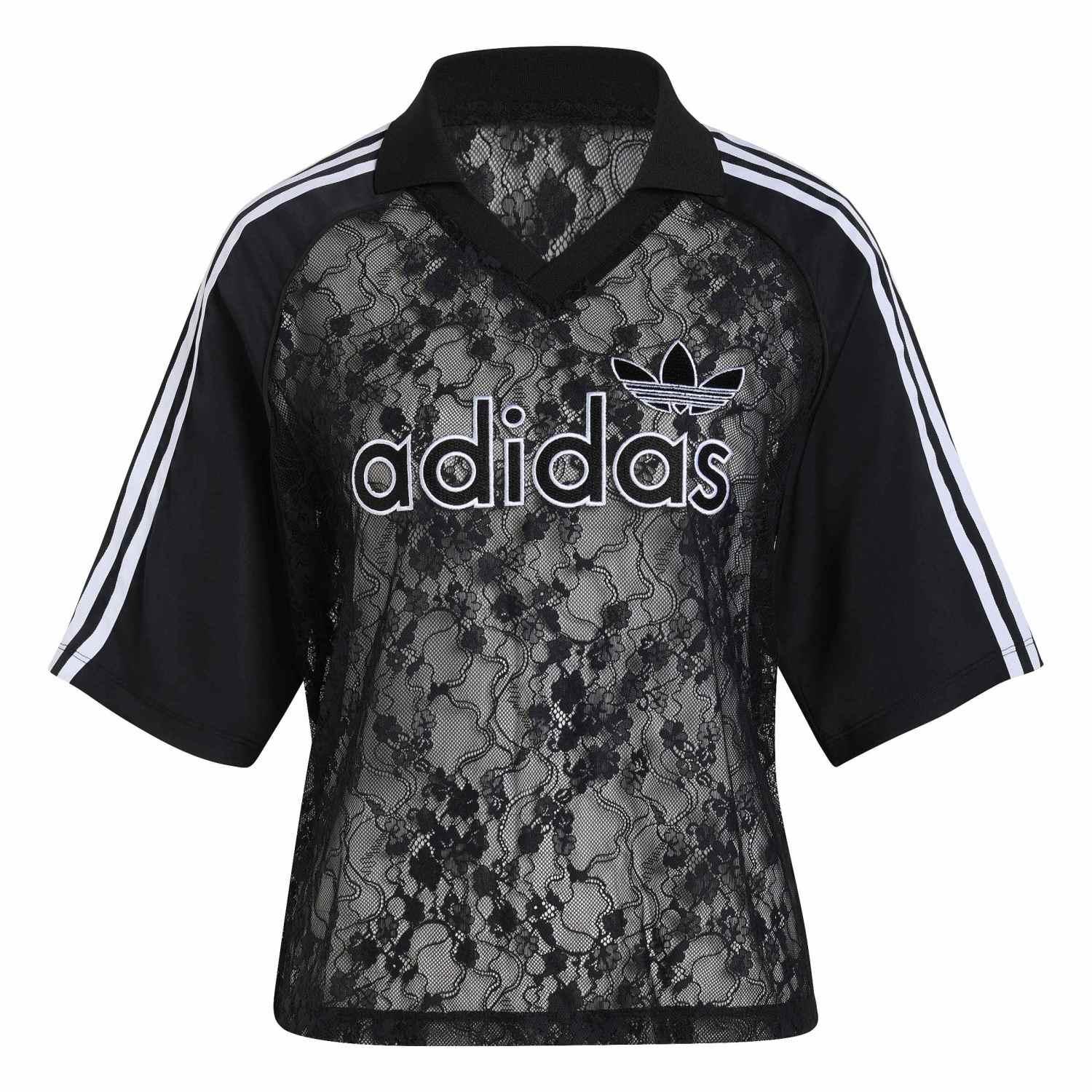 【adidas】 アディダス W LACE SS JERSEY ショートスリーブ KZ4763 ABC-MART限定 *BLACK/WHITE