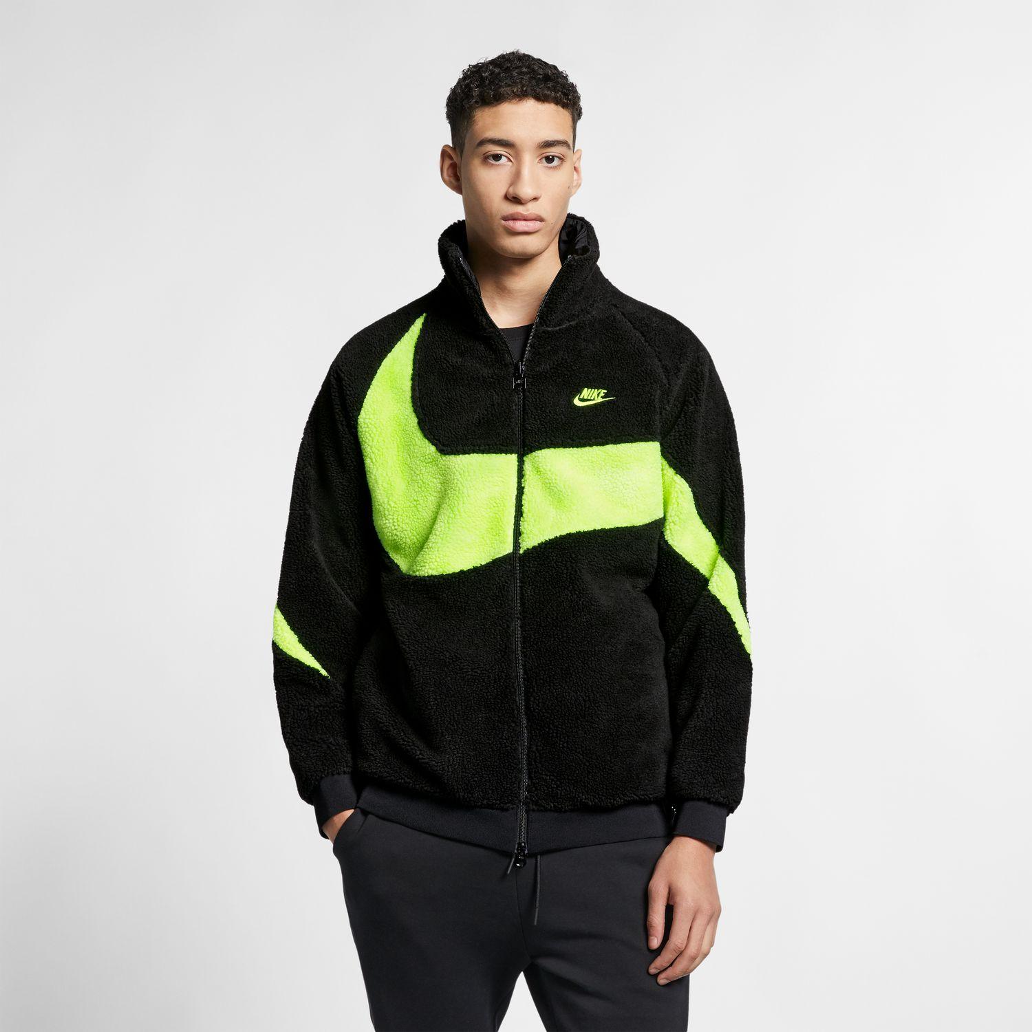 【NIKE】 ナイキ M SWSH FULL ZIP JKT アウター BQ6546 017BLACK/VOLT