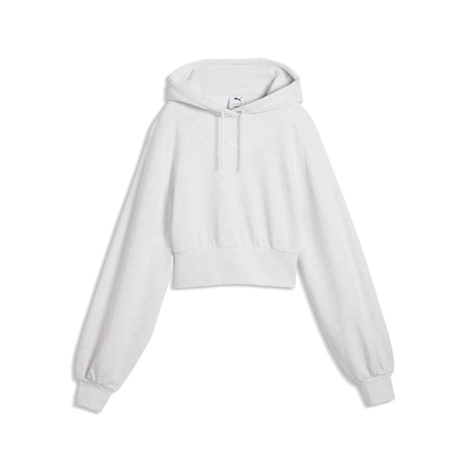 【PUMA ウェア】 プーマウェア W ESS CROPPED HOODIE TR Hoodies 639109 05WH GLOW H.