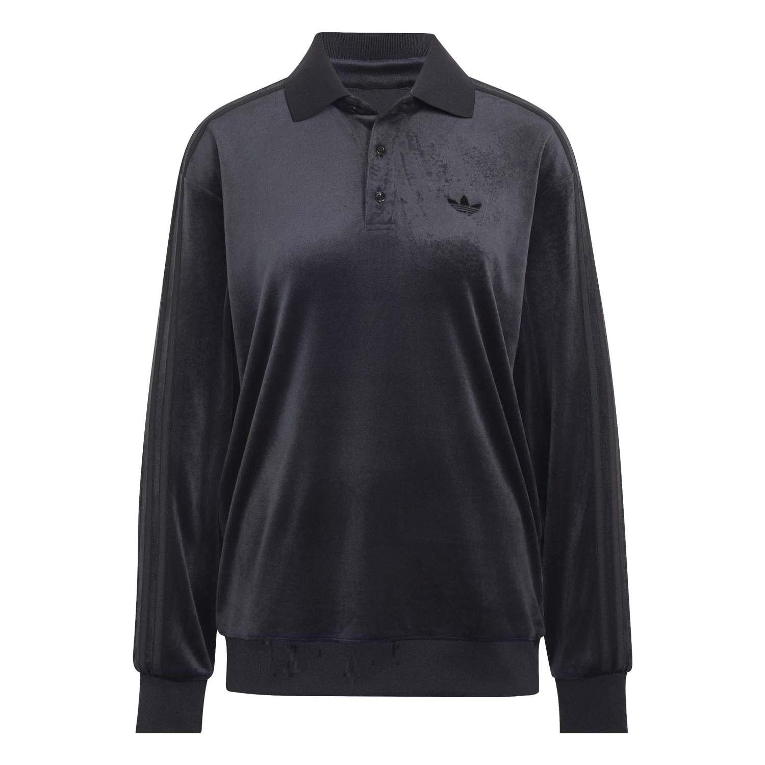  【adidas】 アディダス U VELOUR LS POLO ロングスリーブ LC5959 ABC-MART限定 *BLACK