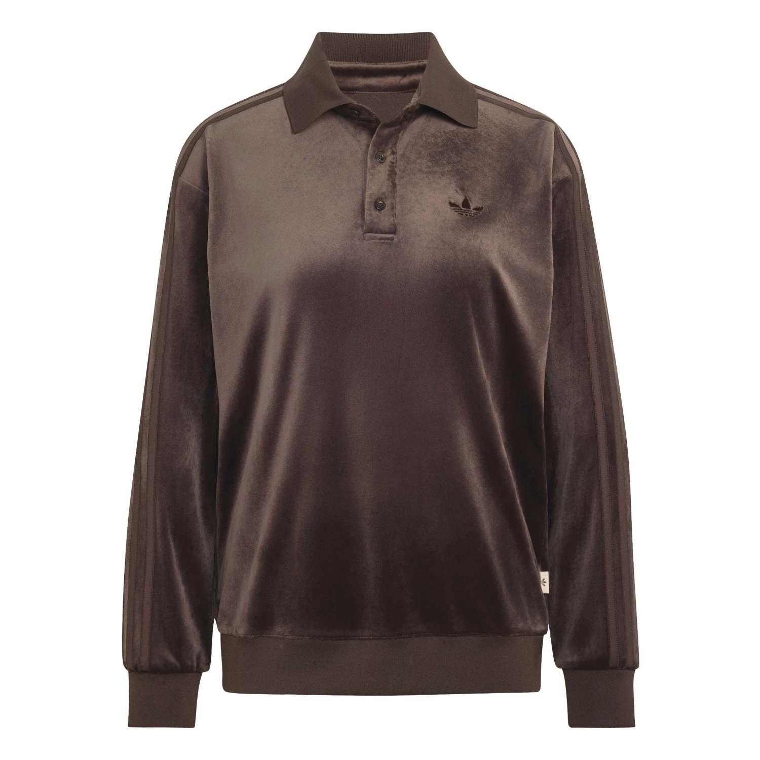【adidas】 アディダス U VELOUR LS POLO ロングスリーブ LC5961 ABC-MART限定 *DARKBROWN