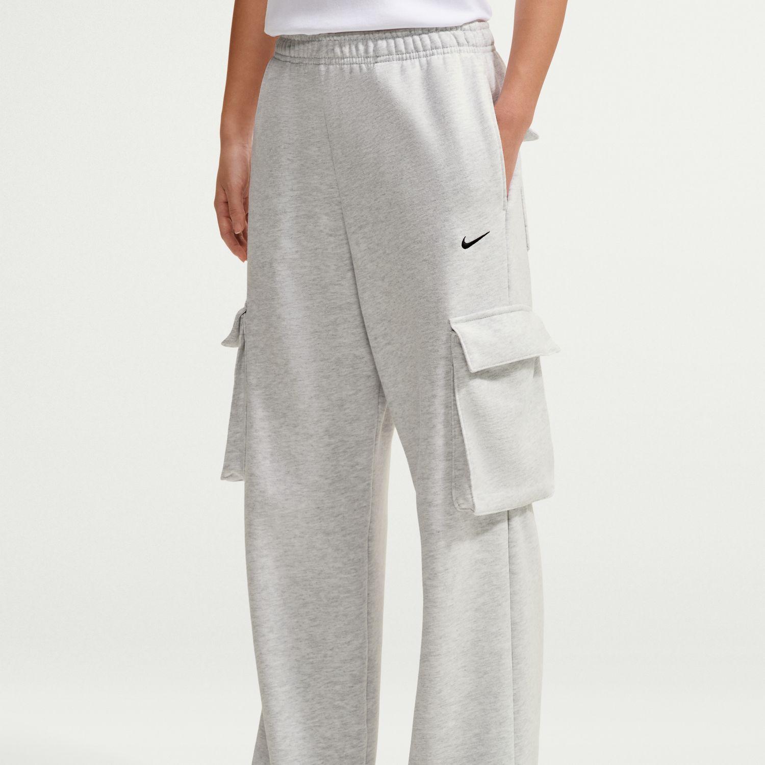 レディース 【NIKE】 ナイキ W STDO FLC MW HR OS CRGO スウェット ロングパンツ IO2299 051B HTHR/BLACK